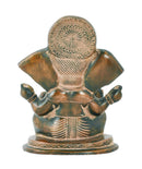 Gajamukha Ganesh Unique Rustic Finish Brass Figurine