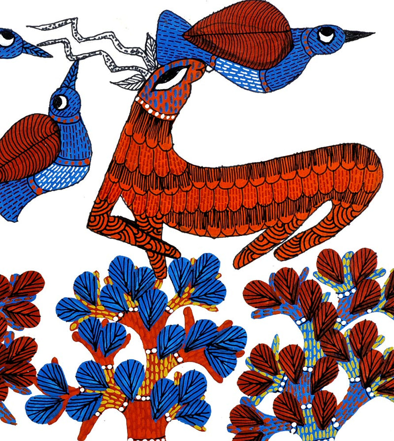 Nature and Life - Gond Art Panting