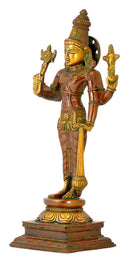 Abhaya Mudra God Vishnu Brass Statue