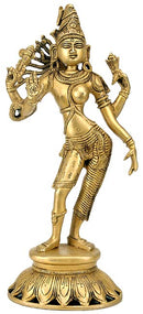 'Ardhanarishwar' Combine Form of Shiva & Parvati - Brass Statue