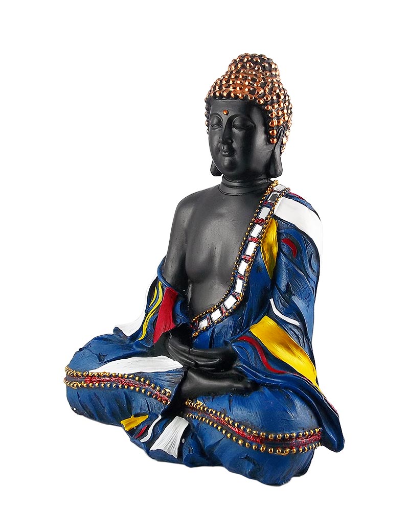 Fiber Buddha Statue in Meditative Posture