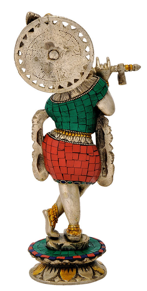 Bala Gopala Krishna Playing Flute 11.75"