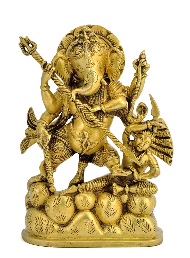 Lord Ganesha Defeating a Demon 8"