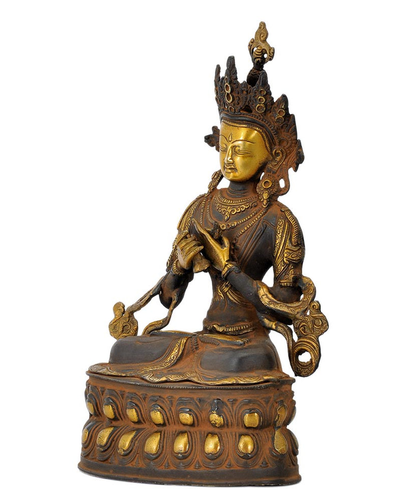 ' Vajradhara'Solitary Universal Ruler - Antiquated Brass Sturue