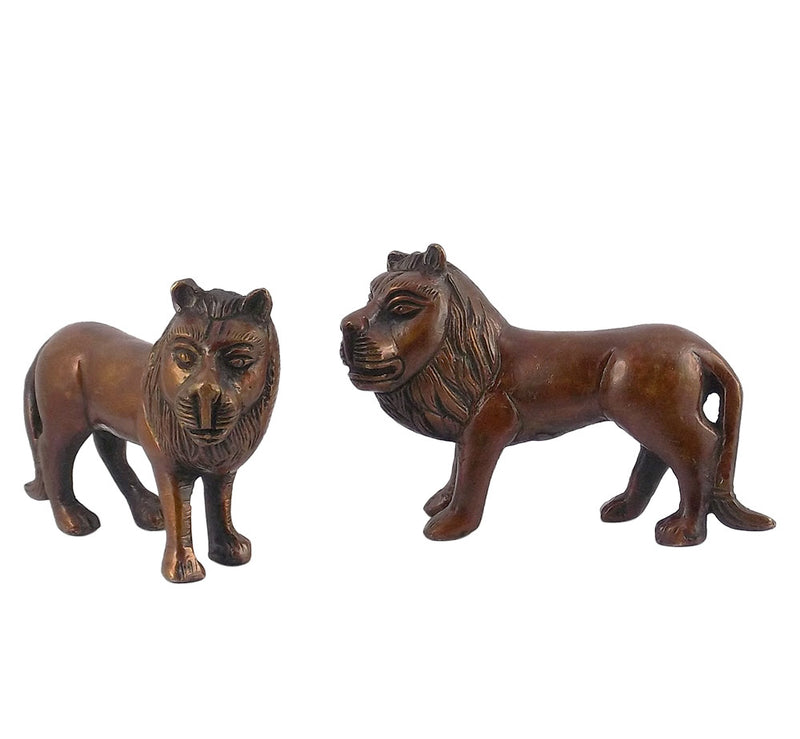 Standing Lion Pair
