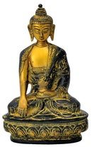 Antiquated Earth Touching Buddha Statue 8.25"