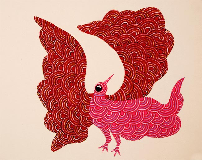Wings Of Air - Tribal Gond Painting