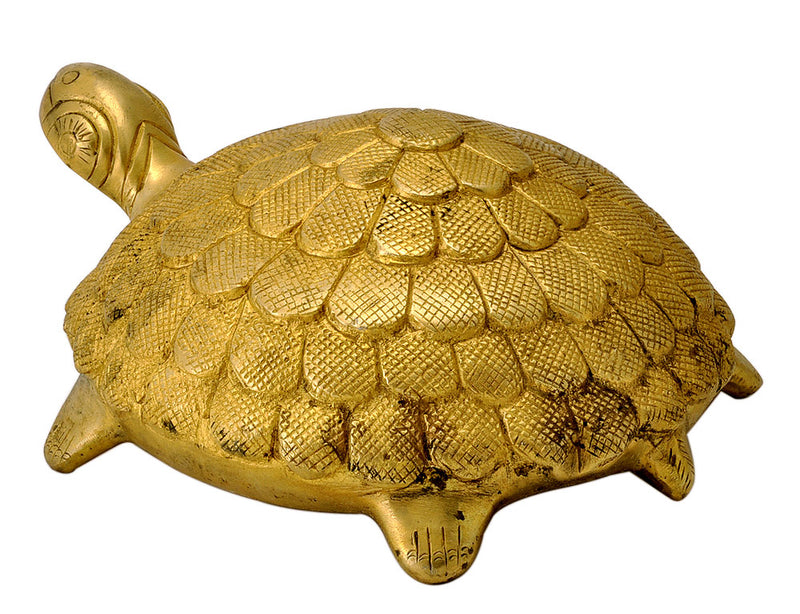Auspicious Tortoise Feng Shui Home Decor Brass Figurine