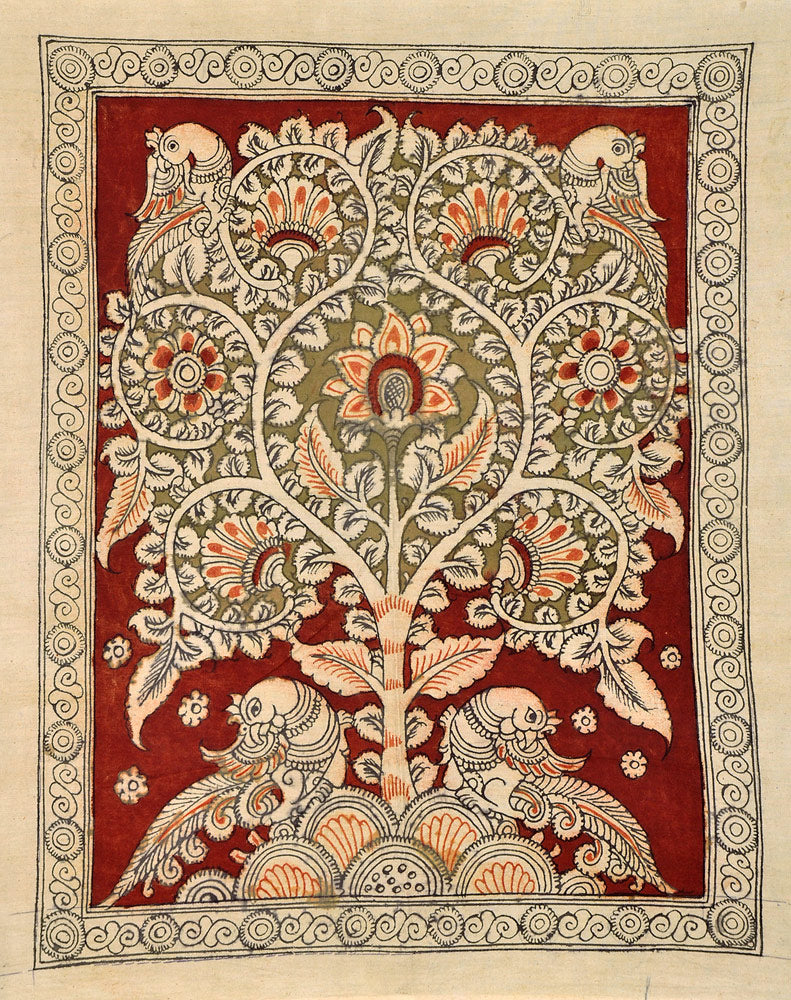 Evergreen Tree Kalamkari Painting
