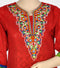 Red Embroidered Kurta