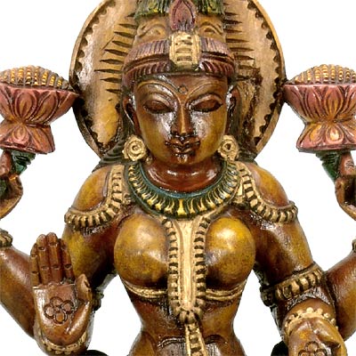Goddess of Wealth and Prosperity - Wood Carving