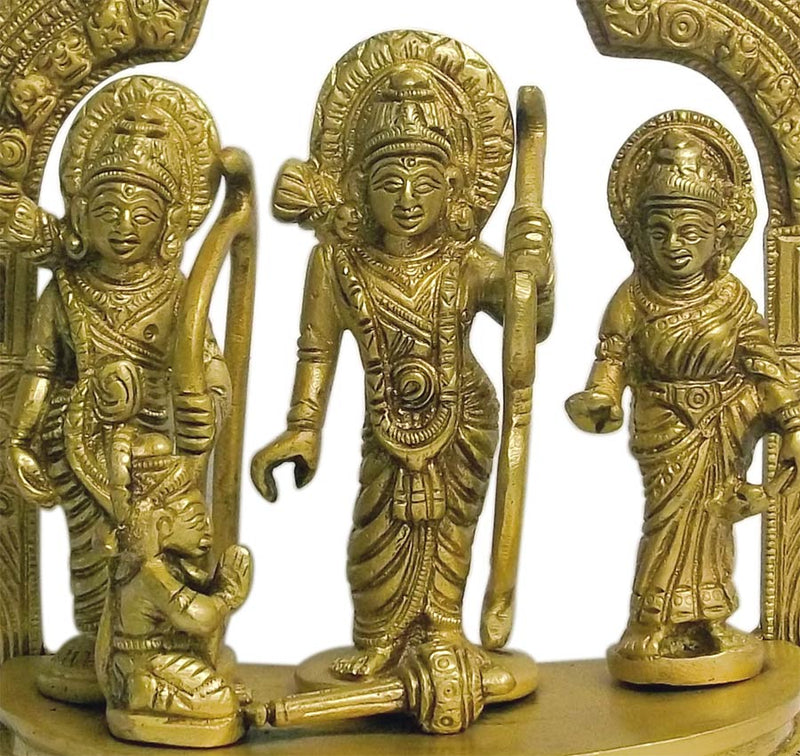 Rama and His Family - Brass Statue 7"