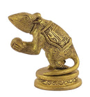 Mouse Holding a Modak - Brass Statue