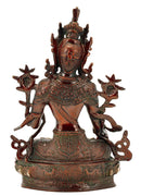 Savioress Goddess Tara - Antiquated Brass Statue 12"