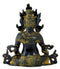 Seated Lord Kuber Antiquated Brass Statue 10"