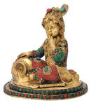 Makhanchor Baby Krishna Brass Figurine