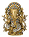 Chaturbhuj Lord Ganesha Brass Figure