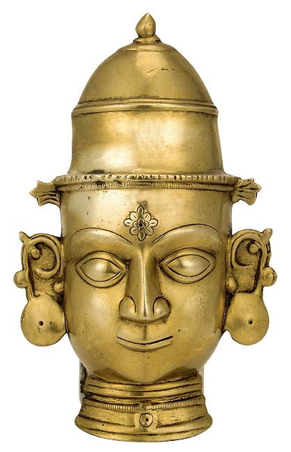 Gracious Goddess Durga - Brass Mask