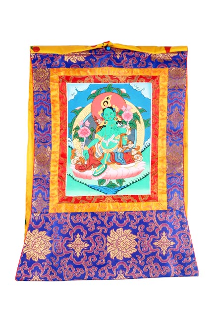 Green Tara - Hanging Scroll Painting