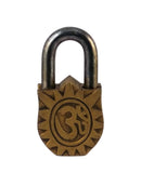 Goddess Maha Lakshmi Vintage Look Brass Lock