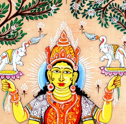 Goddess Mahalakshmi-Traditional Orissa Painting