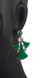 Green Earrings Dangle & Drop Stone Studded for Women