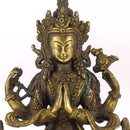 Bodhisattva Avalokiteshvara - Nepalese Brass Statue
