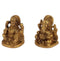 Lord Ganesha and Goddess Luxmi Small Brass Statue