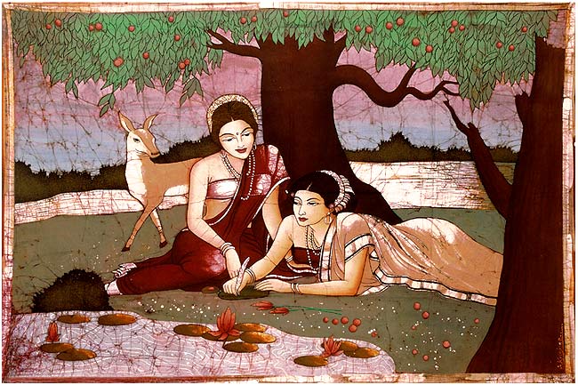 The Love Letter - Batik Painting