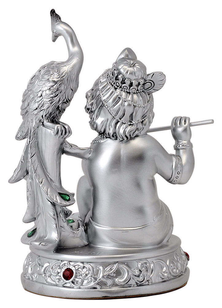 Baby Krishna Playing Flute Polyresin Statue