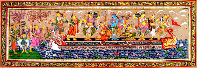 Krishna Enjoyes Company of Gopis
