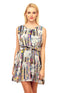 Blue Stripe Floral Summer Dress