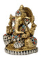 Seated Lord God Ganesha Brass Figure 7"