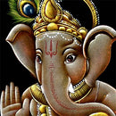 'Chubby Ganesha' Velvet Painting
