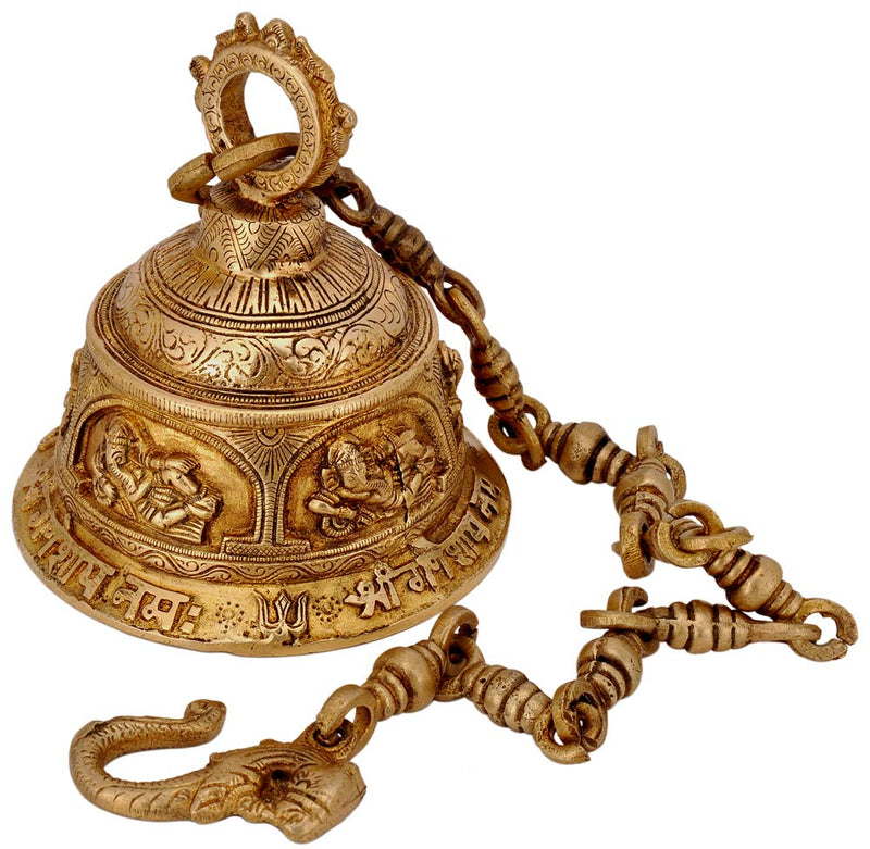 Brass Bell 'Pancha Ganesha' 5.50"