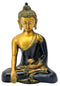 Beautiful Earth Touching Buddha Brass Sculpture 7.25"