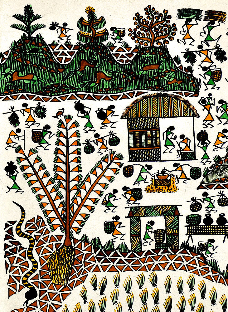 Harvest Season in Warli