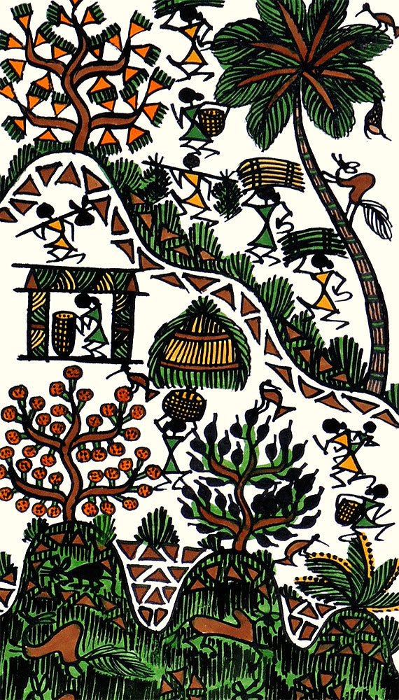 Good Morning - Warli Handmade Painting