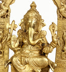 God Gajanan Maharaj Brass Figure 12.50"