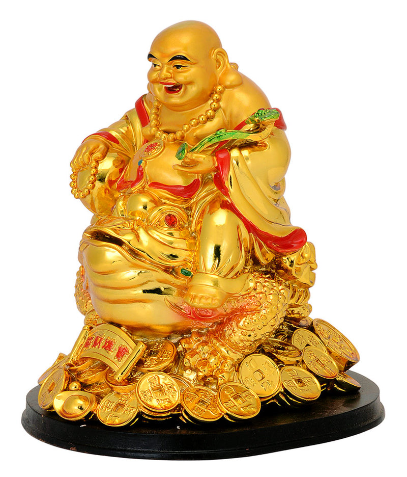 Laughing Buddha Seated on Money Frog