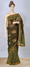 Green Brown Georgette Enigmatic  Saree
