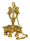 Peacock Hanging Puja Lamp 10"