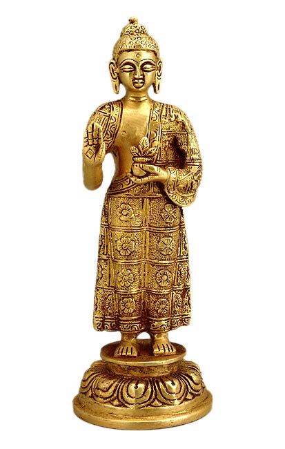 Brass Sculpture "The Medicine Buddha" 7.50"