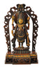 Standing Four Armed God Vishnu Brass Sculpture