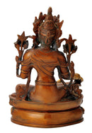 Seated Goddess Tara in Golden Brown Finish 12"