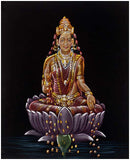 'Goddess of Wealth' Mata Lakshmi - Velvet Painting