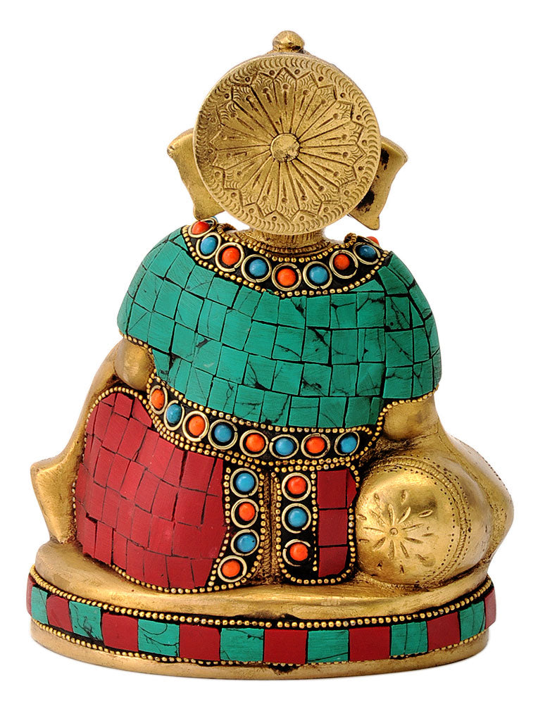 Lord Ganesha Writing - Inlay Statue