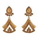 Gold Plated Stone Studded Traditional Earrings