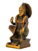 Lord Ayyappan Brass Statue in Brown Finish