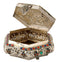 Hexagon Jewelry Box with Floral Design & Colored Mosaic